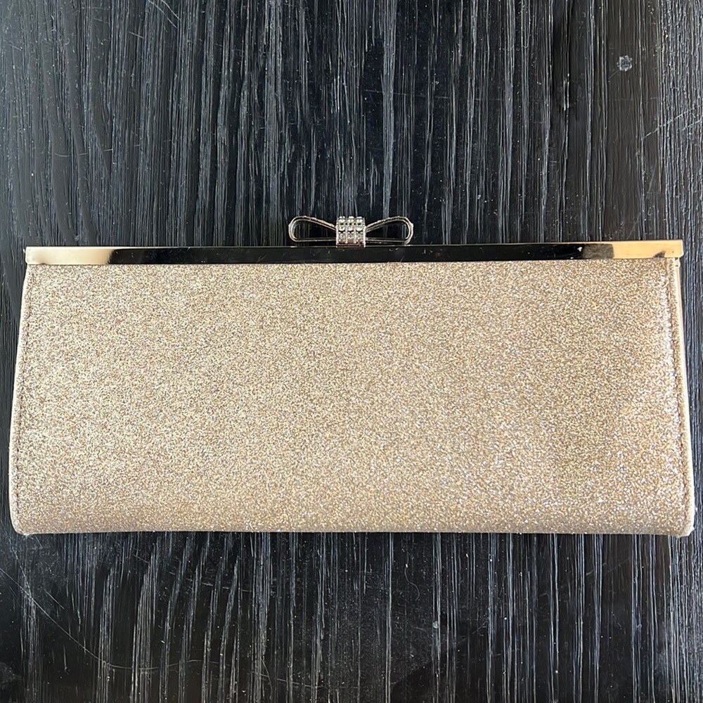 INC International Concepts gold clutch new condition purse bag